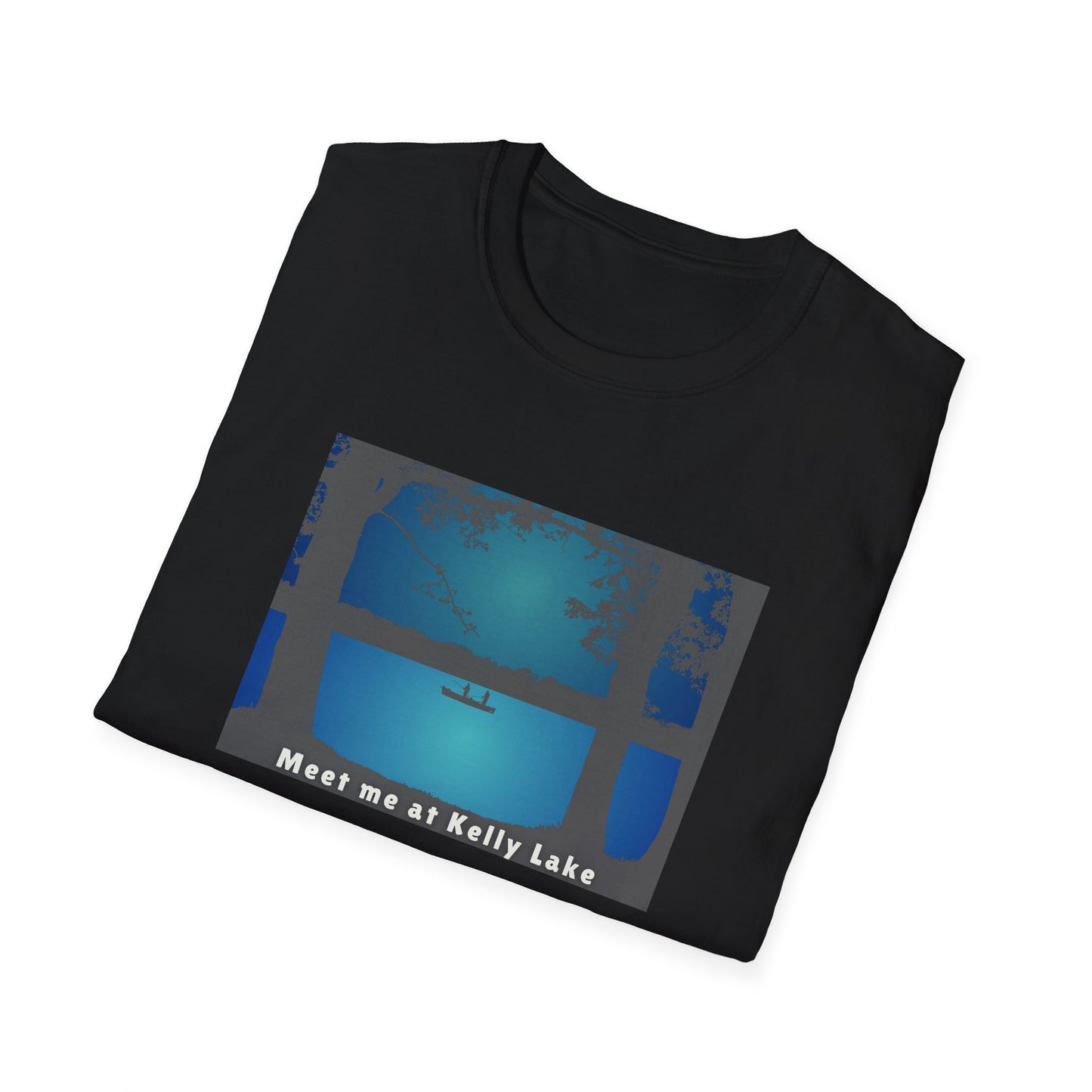 Meet Me At Kelly Lake - Fishing Scene - Unisex Softstyle T-Shirt - Casual Comfort for Every Occasion