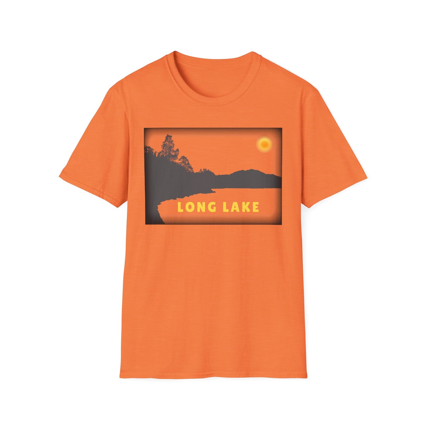Long Lake Sun Scene - Unisex Softstyle T-Shirt - Casual Comfort for Every Occasion