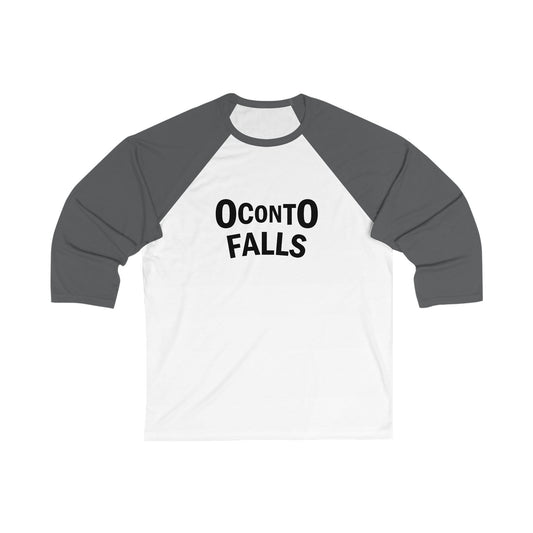 Oconto Falls Unisex 3/4 Sleeve Baseball Tee - Casual Sporty Style