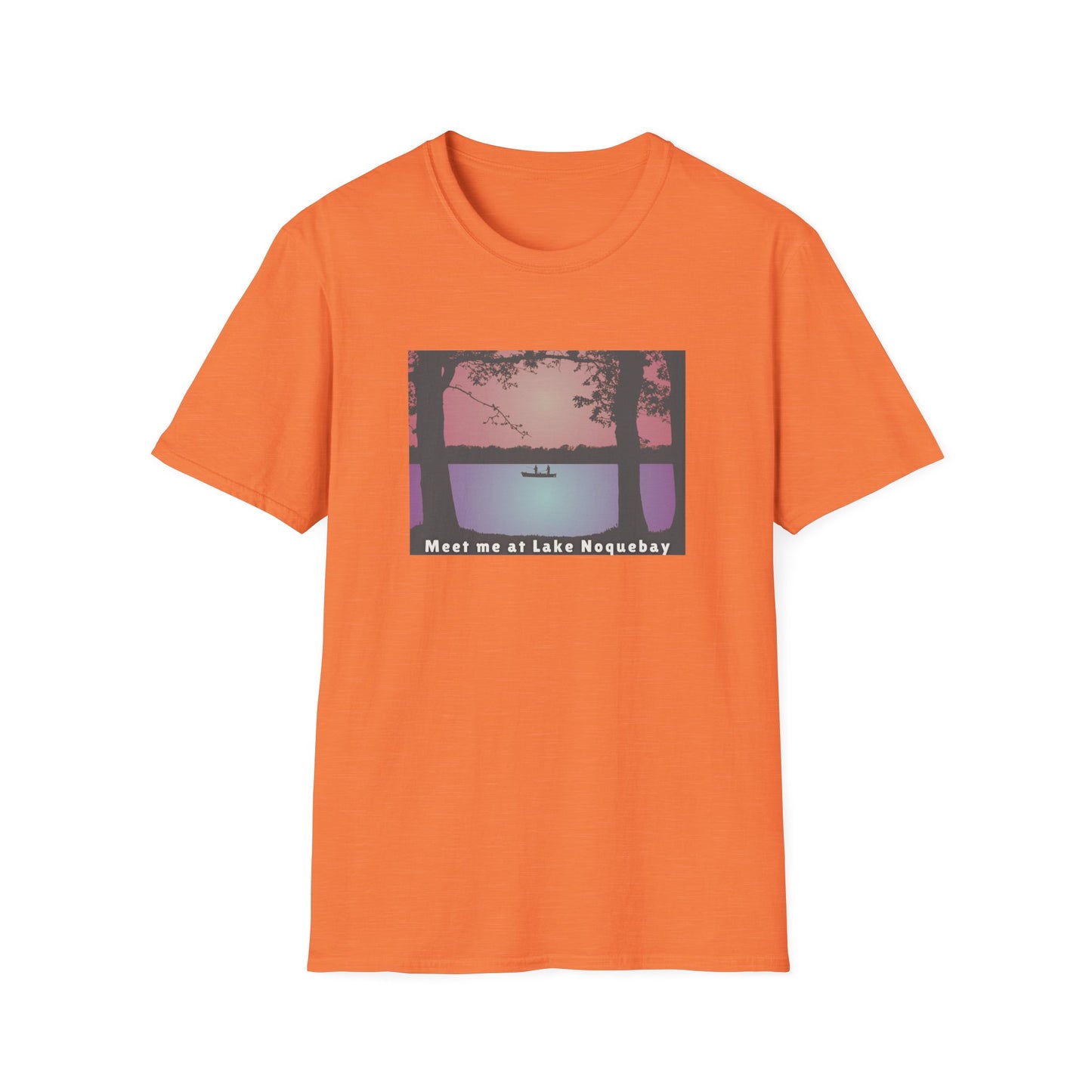 Meet Me At Lake Noquebay - Fishing Scene - Unisex Softstyle T-Shirt - Casual Comfort for Every Occasion