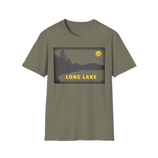 Long Lake Sun Scene - Unisex Softstyle T-Shirt - Casual Comfort for Every Occasion