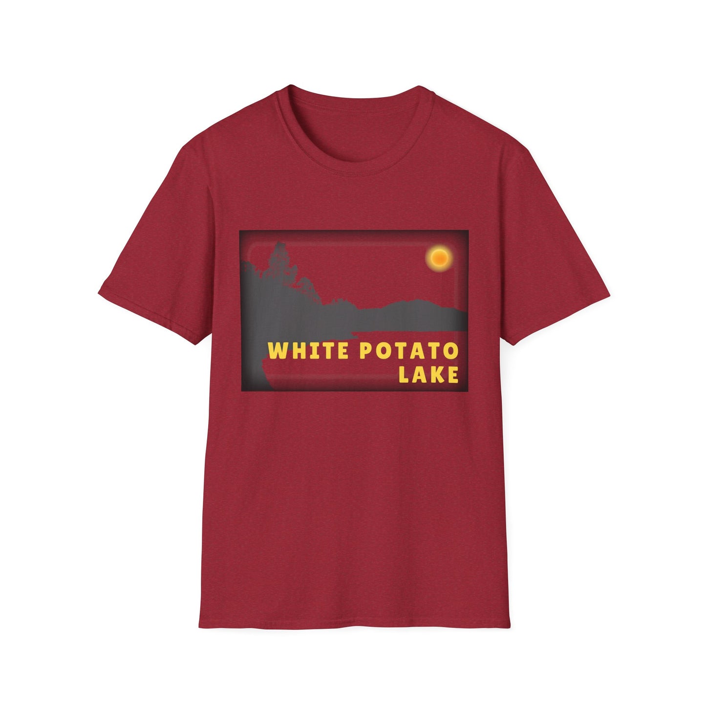 White Potato Lake Sun Scene - Unisex Softstyle T-Shirt - Casual Comfort for Every Occasion