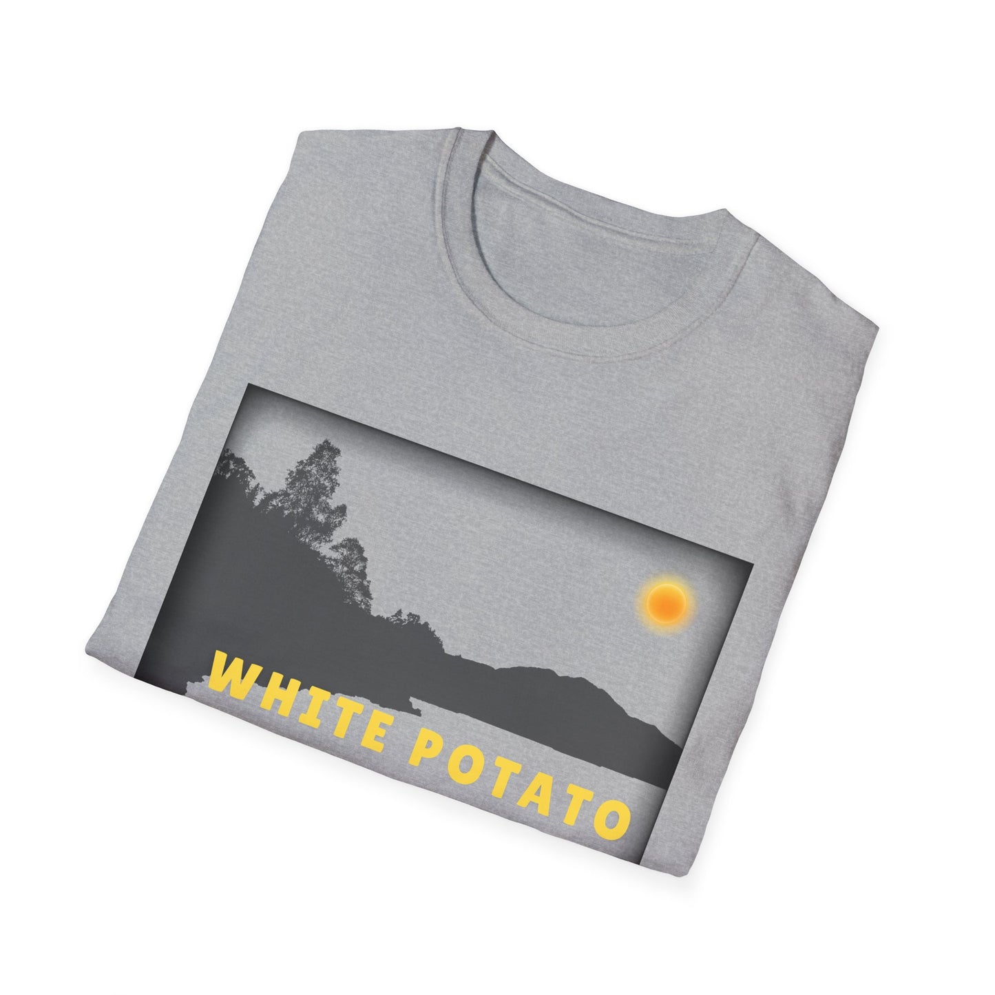 White Potato Lake Sun Scene - Unisex Softstyle T-Shirt - Casual Comfort for Every Occasion