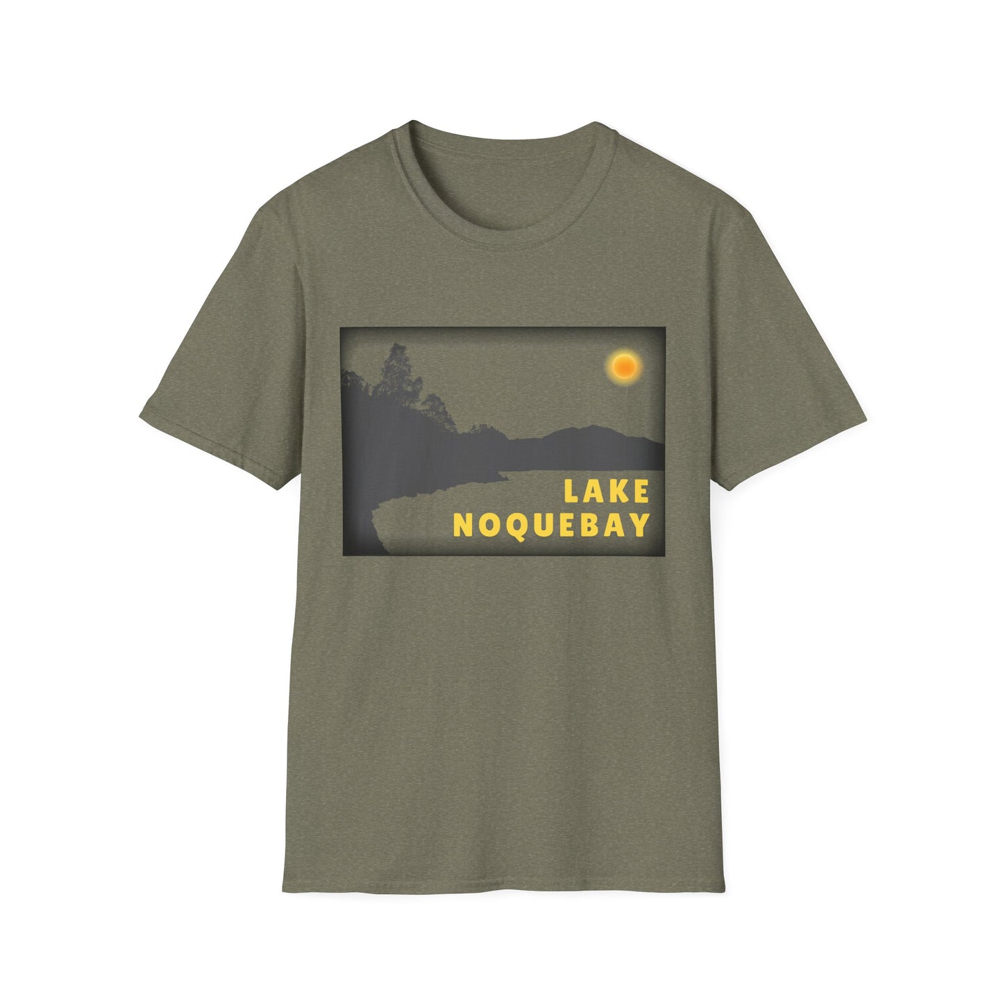 Lake Noquebay Sun Scene - Unisex Softstyle T-Shirt - Casual Comfort for Every Occasion