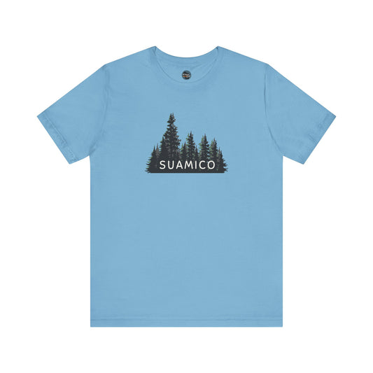 Suamico Forest Graphic Unisex Tee - Nature Inspired Short Sleeve Shirt