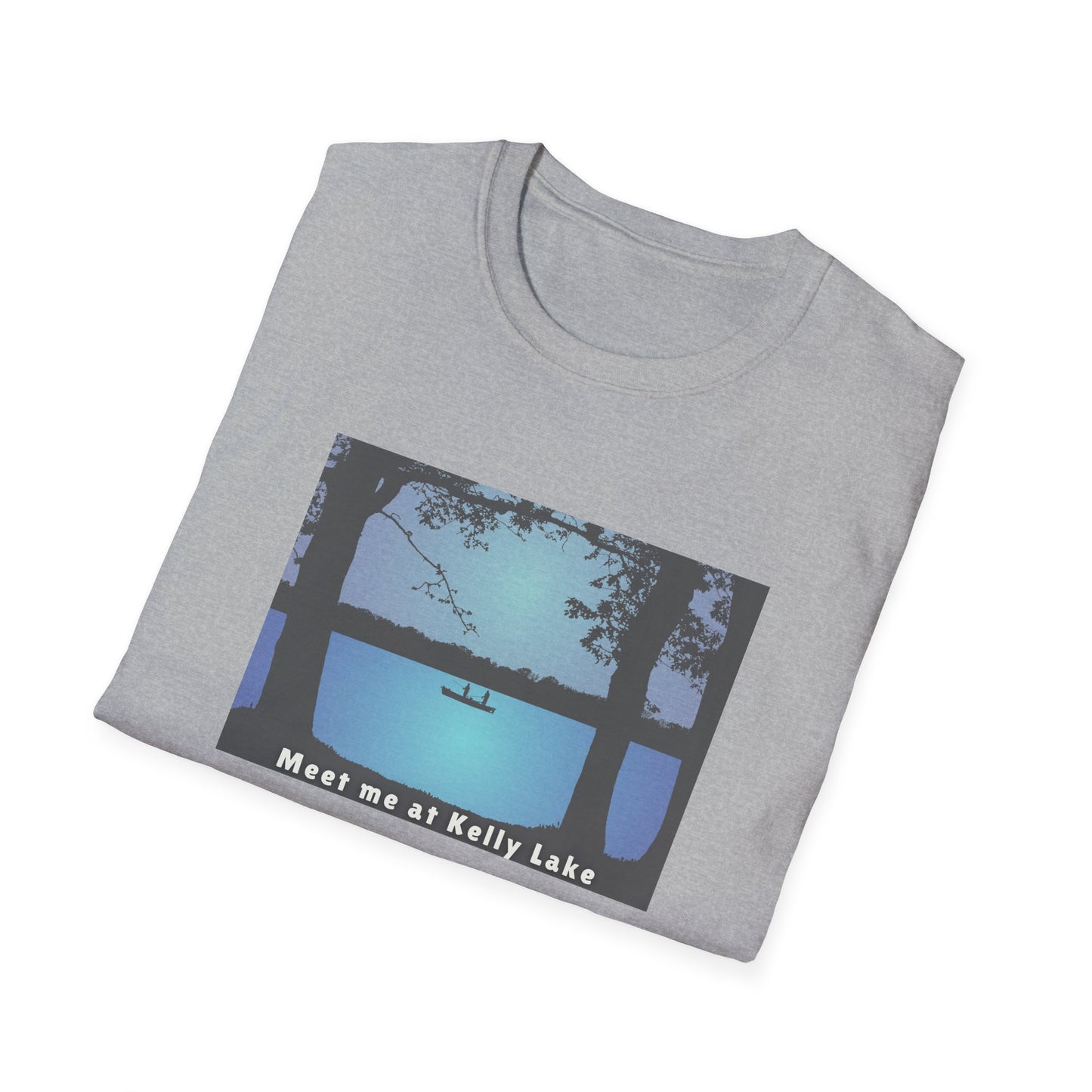 Meet Me At Kelly Lake - Fishing Scene - Unisex Softstyle T-Shirt - Casual Comfort for Every Occasion