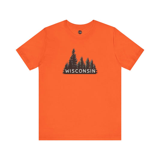 Wisconsin Forest Graphic Unisex Tee - Nature Inspired Short Sleeve Shirt