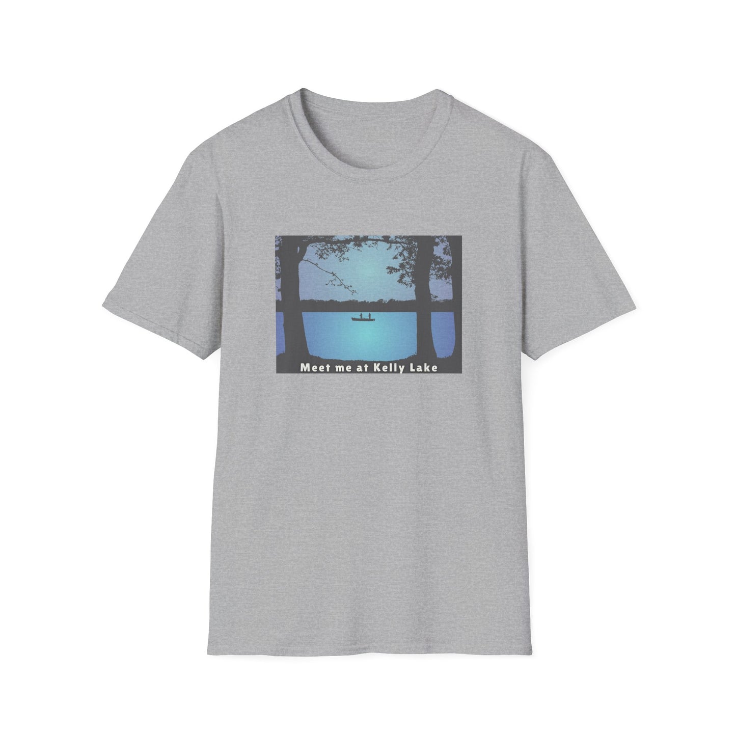 Meet Me At Kelly Lake - Fishing Scene - Unisex Softstyle T-Shirt - Casual Comfort for Every Occasion