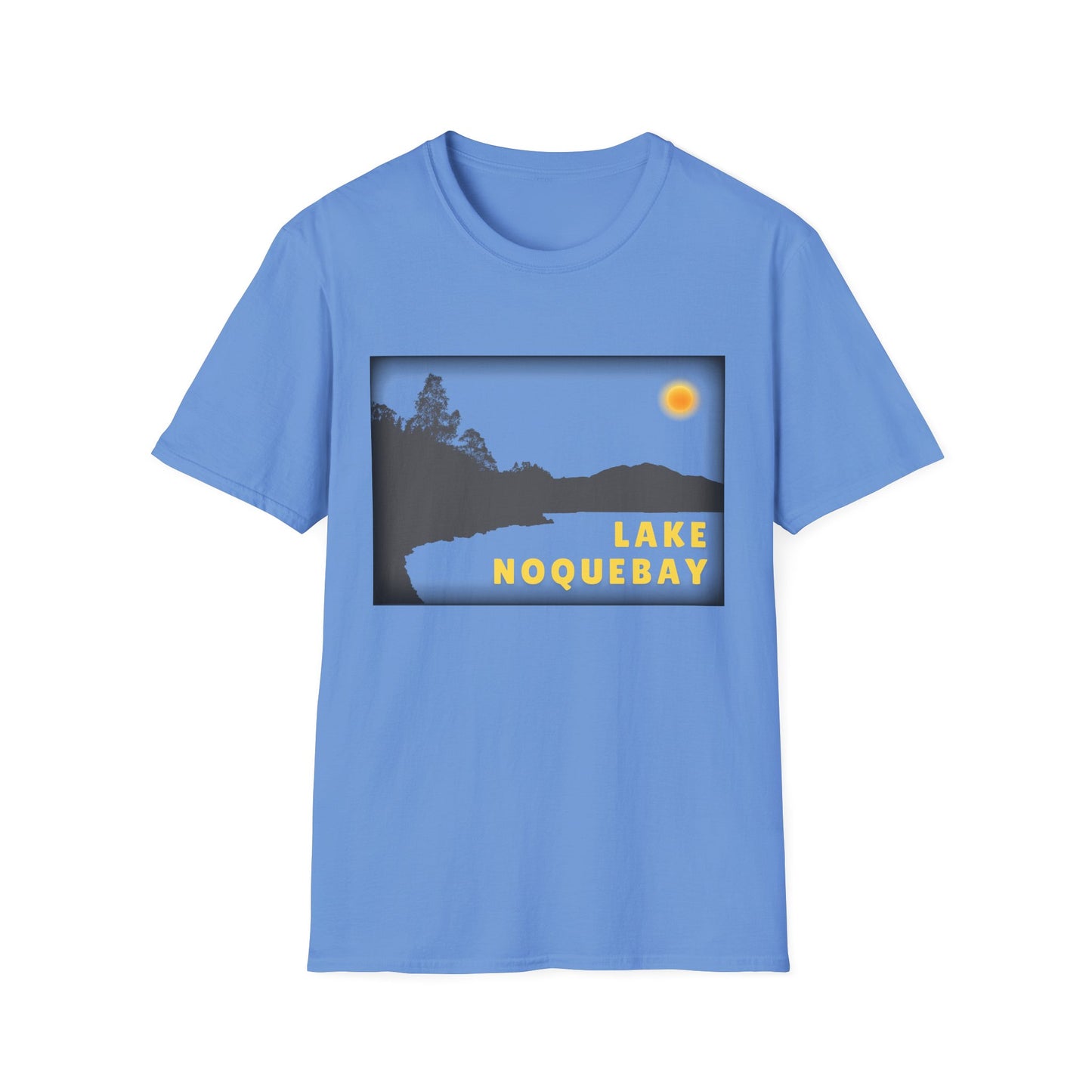Lake Noquebay Sun Scene - Unisex Softstyle T-Shirt - Casual Comfort for Every Occasion