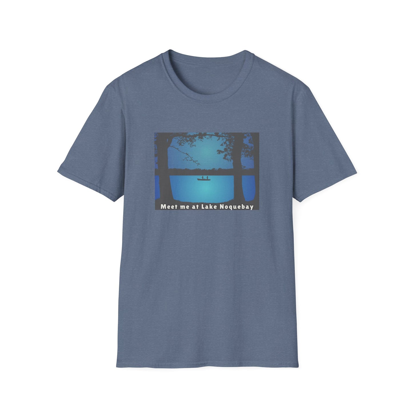 Meet Me At Lake Noquebay - Fishing Scene - Unisex Softstyle T-Shirt - Casual Comfort for Every Occasion