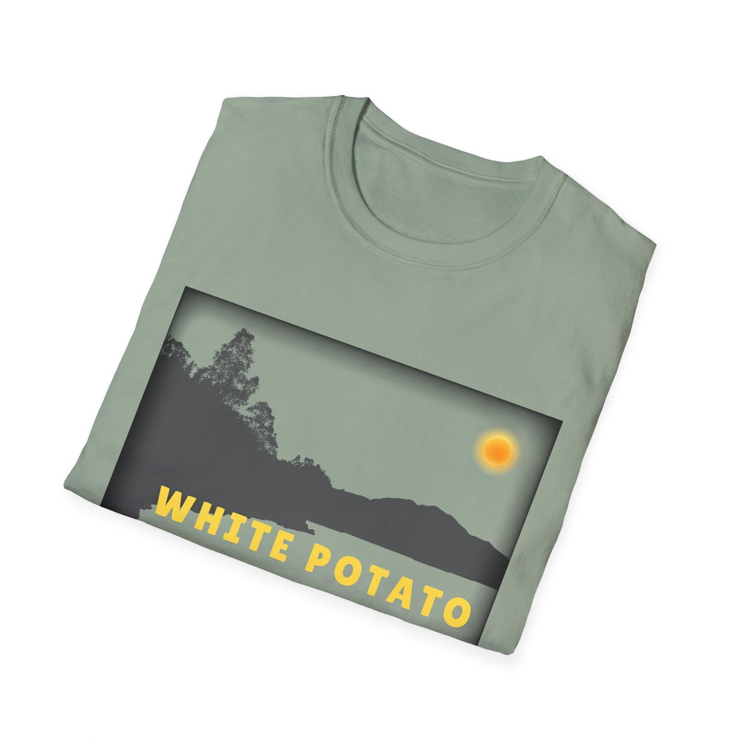 White Potato Lake Sun Scene - Unisex Softstyle T-Shirt - Casual Comfort for Every Occasion