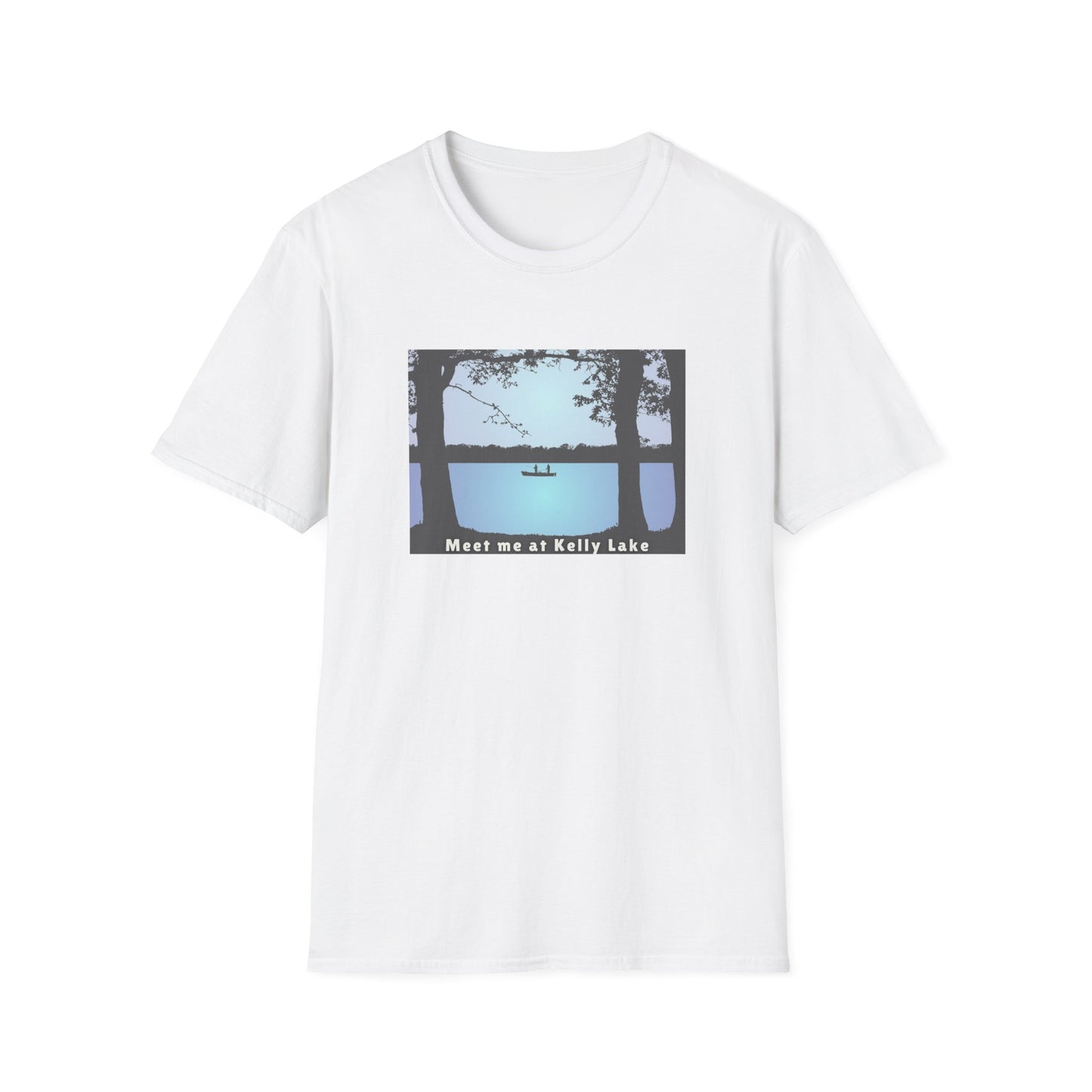 Meet Me At Kelly Lake - Fishing Scene - Unisex Softstyle T-Shirt - Casual Comfort for Every Occasion