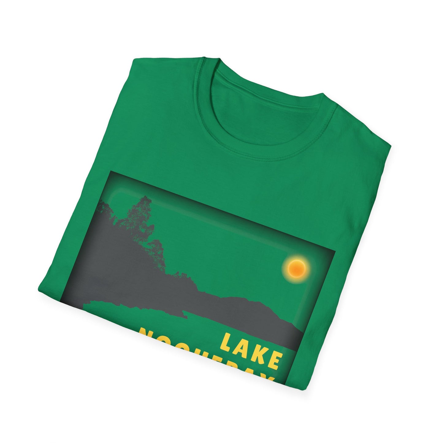 Lake Noquebay Sun Scene - Unisex Softstyle T-Shirt - Casual Comfort for Every Occasion