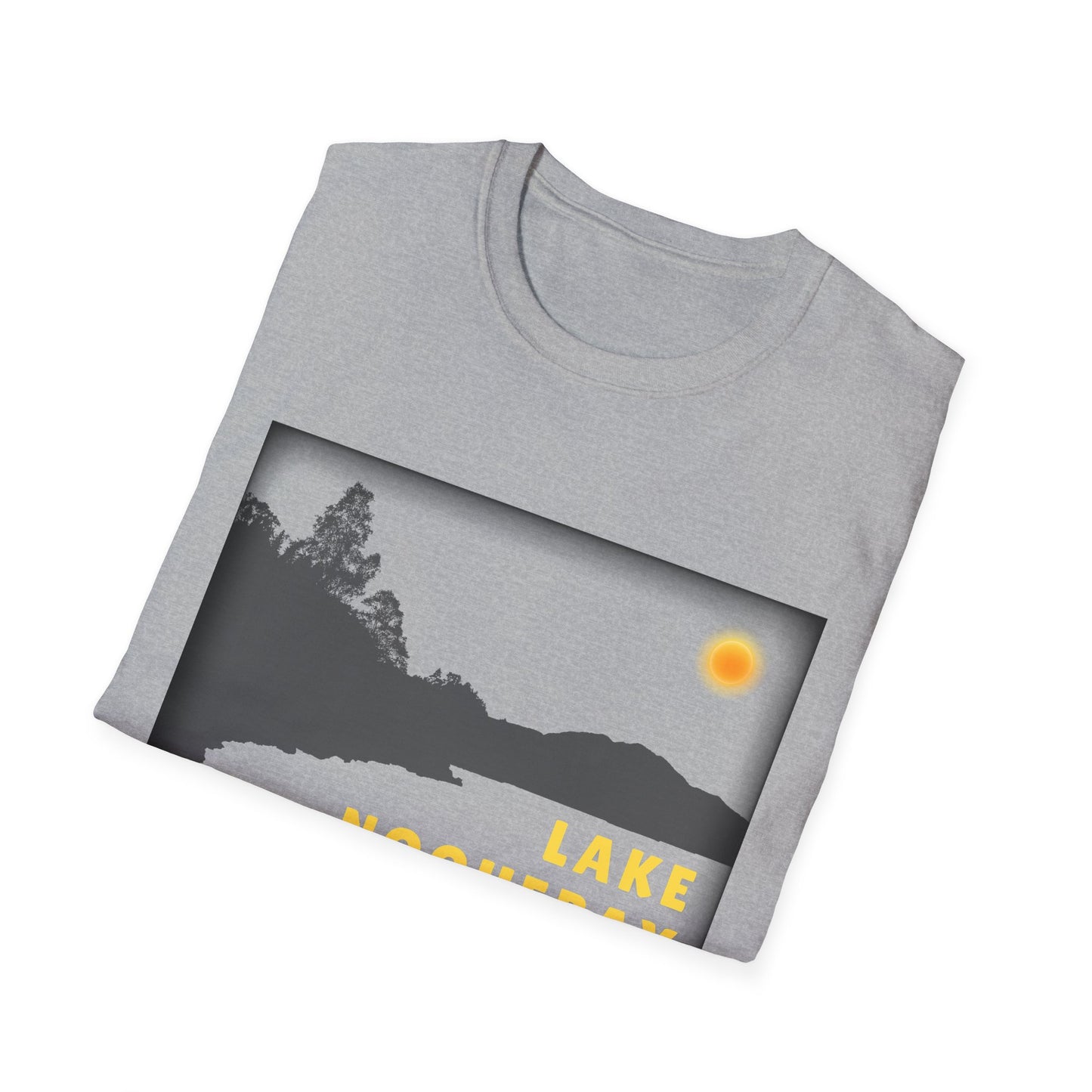 Lake Noquebay Sun Scene - Unisex Softstyle T-Shirt - Casual Comfort for Every Occasion
