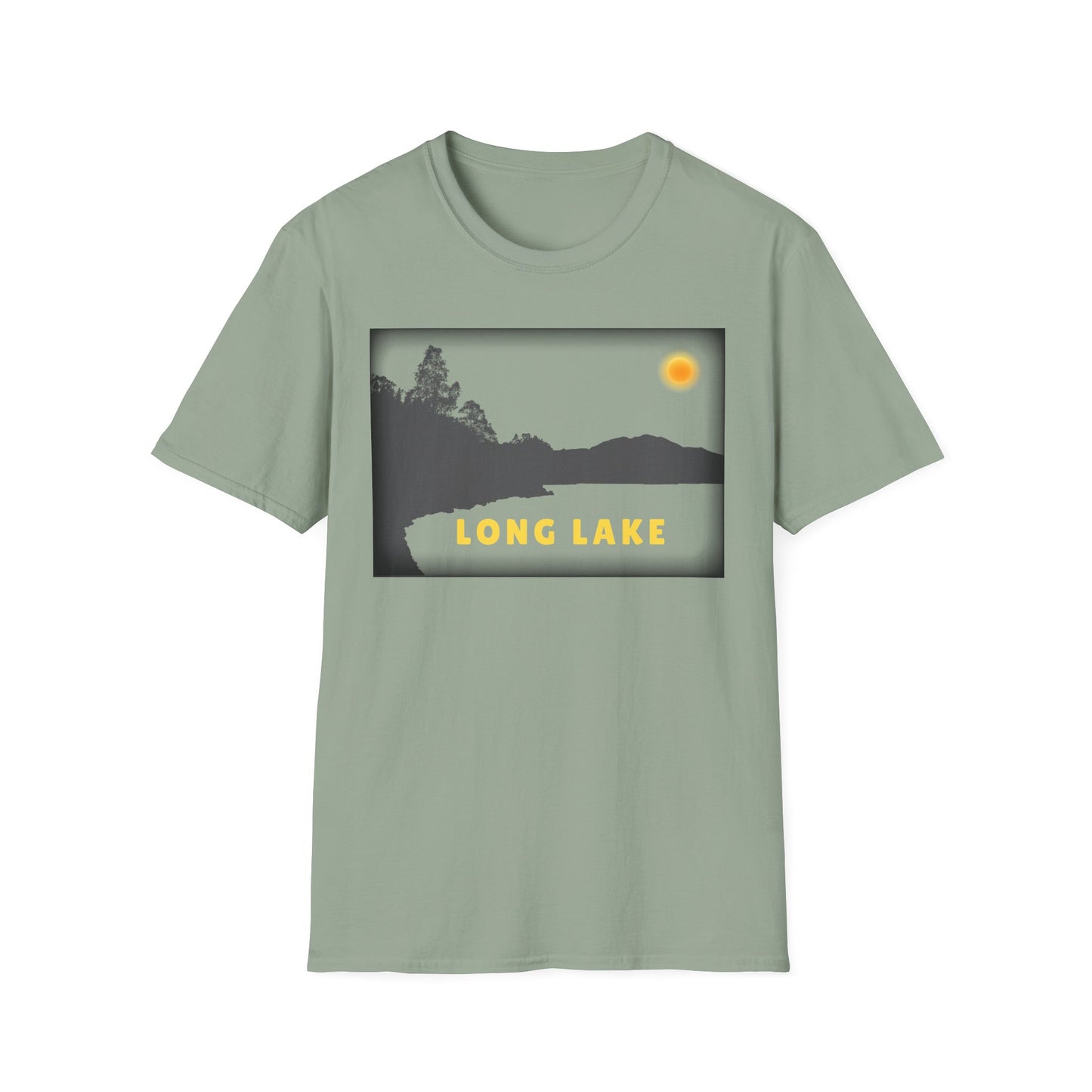 Long Lake Sun Scene - Unisex Softstyle T-Shirt - Casual Comfort for Every Occasion