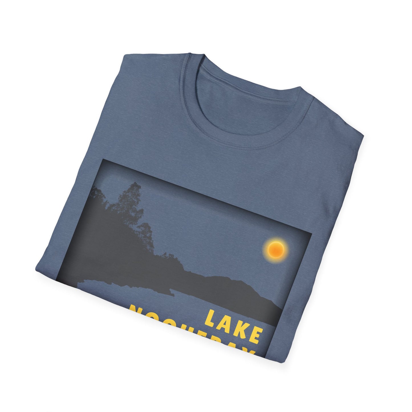 Lake Noquebay Sun Scene - Unisex Softstyle T-Shirt - Casual Comfort for Every Occasion