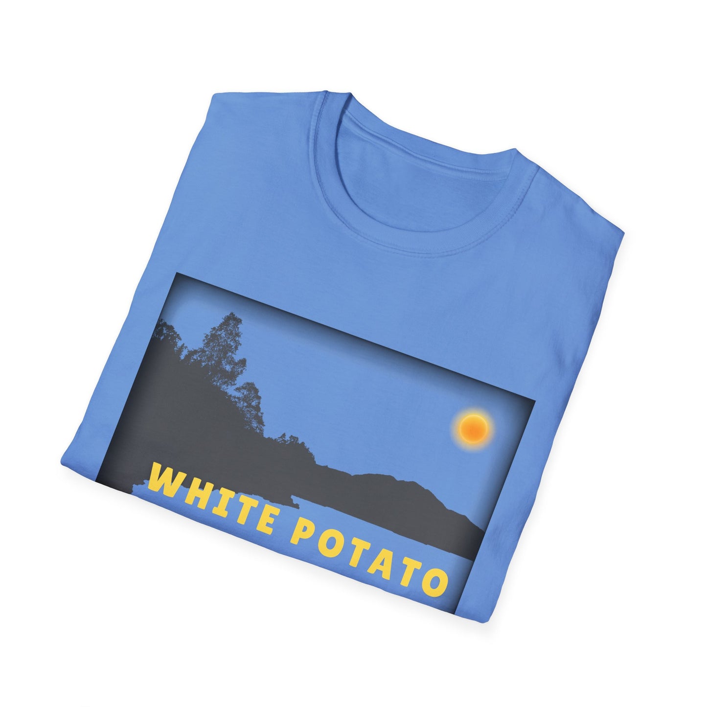 White Potato Lake Sun Scene - Unisex Softstyle T-Shirt - Casual Comfort for Every Occasion