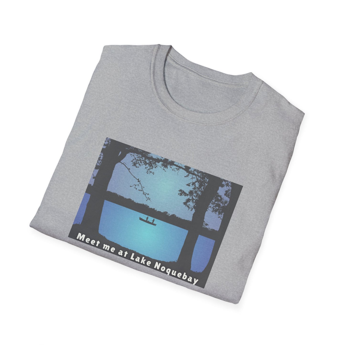 Meet Me At Lake Noquebay - Fishing Scene - Unisex Softstyle T-Shirt - Casual Comfort for Every Occasion