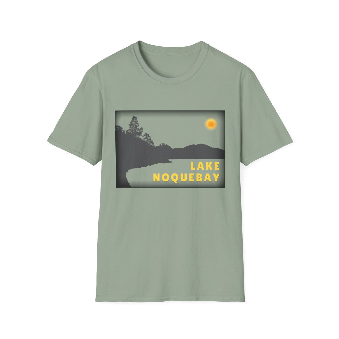 Lake Noquebay Sun Scene - Unisex Softstyle T-Shirt - Casual Comfort for Every Occasion