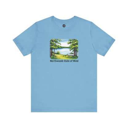 Crivitz Northwoods State of Mind Unisex Tee - Lake and Tree Design in Crivitz, Wisconsin