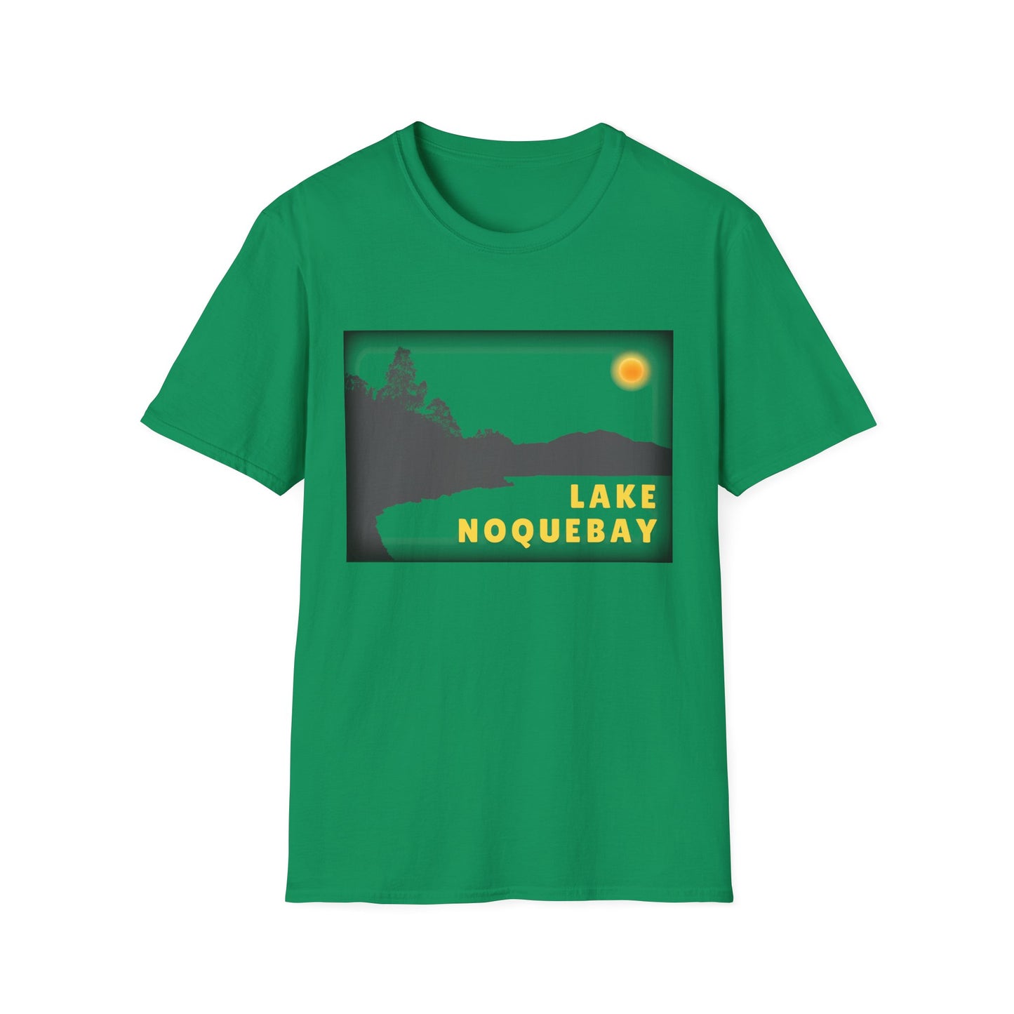 Lake Noquebay Sun Scene - Unisex Softstyle T-Shirt - Casual Comfort for Every Occasion