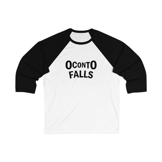 Oconto Falls Unisex 3/4 Sleeve Baseball Tee - Casual Sporty Style