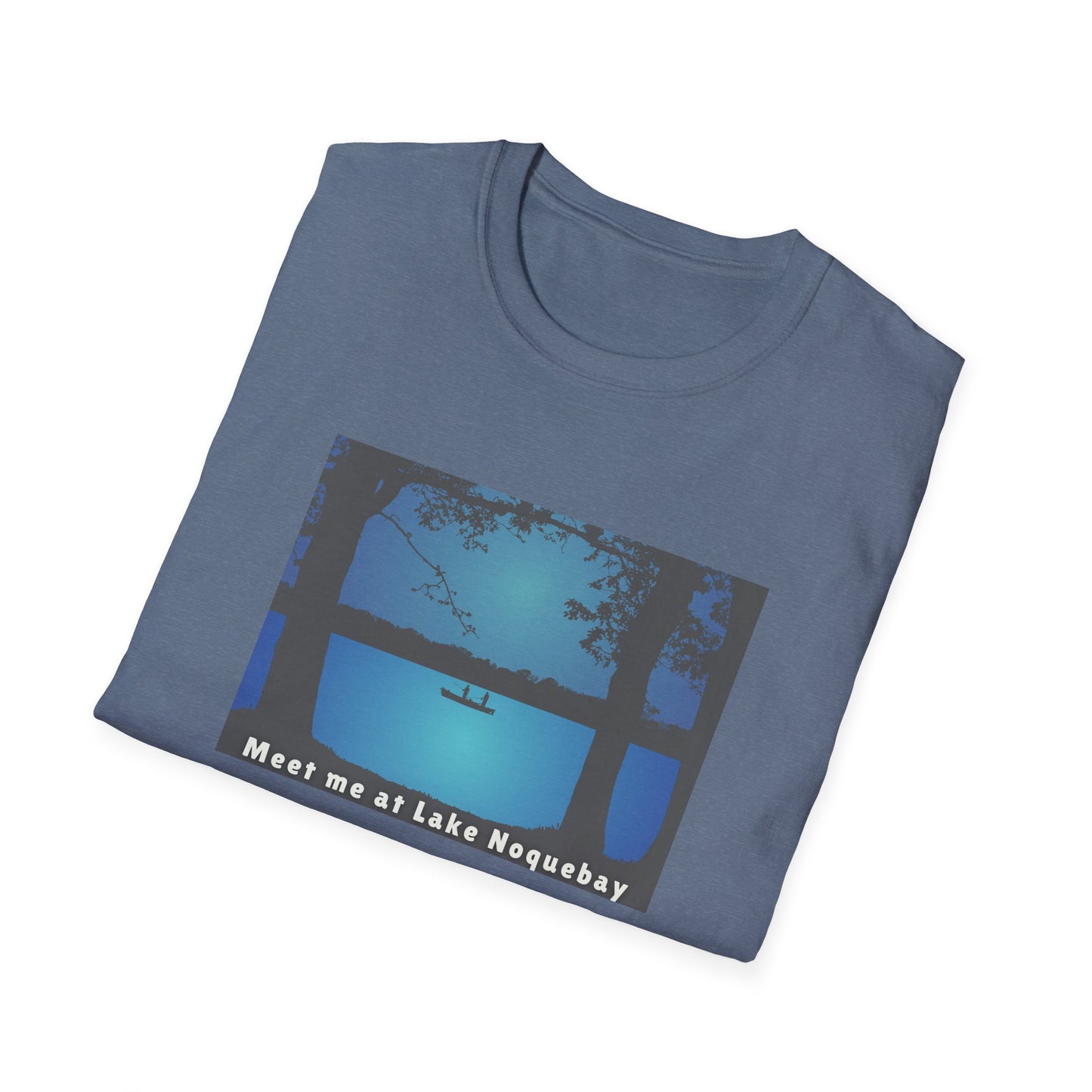 Meet Me At Lake Noquebay - Fishing Scene - Unisex Softstyle T-Shirt - Casual Comfort for Every Occasion