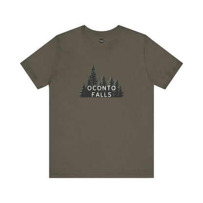 Oconto Falls Forest Graphic Unisex Tee - Nature Inspired Short Sleeve Shirt