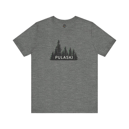 Pulaski Forest Graphic Unisex Tee - Nature Inspired Short Sleeve Shirt
