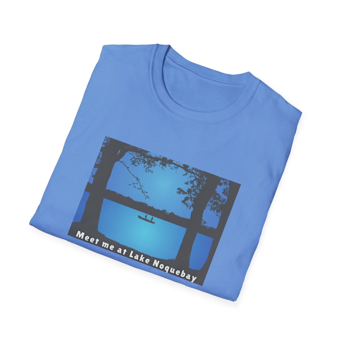 Meet Me At Lake Noquebay - Fishing Scene - Unisex Softstyle T-Shirt - Casual Comfort for Every Occasion