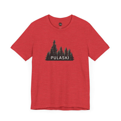Pulaski Forest Graphic Unisex Tee - Nature Inspired Short Sleeve Shirt