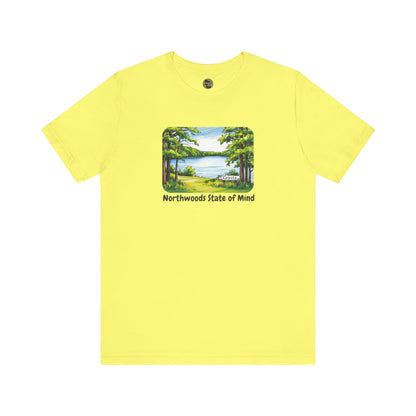 Crivitz Northwoods State of Mind Unisex Tee - Lake and Tree Design in Crivitz, Wisconsin