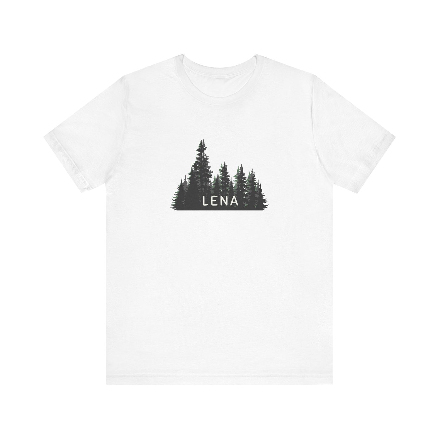 Lena Forest Graphic Unisex Tee - Nature Inspired Short Sleeve Shirt