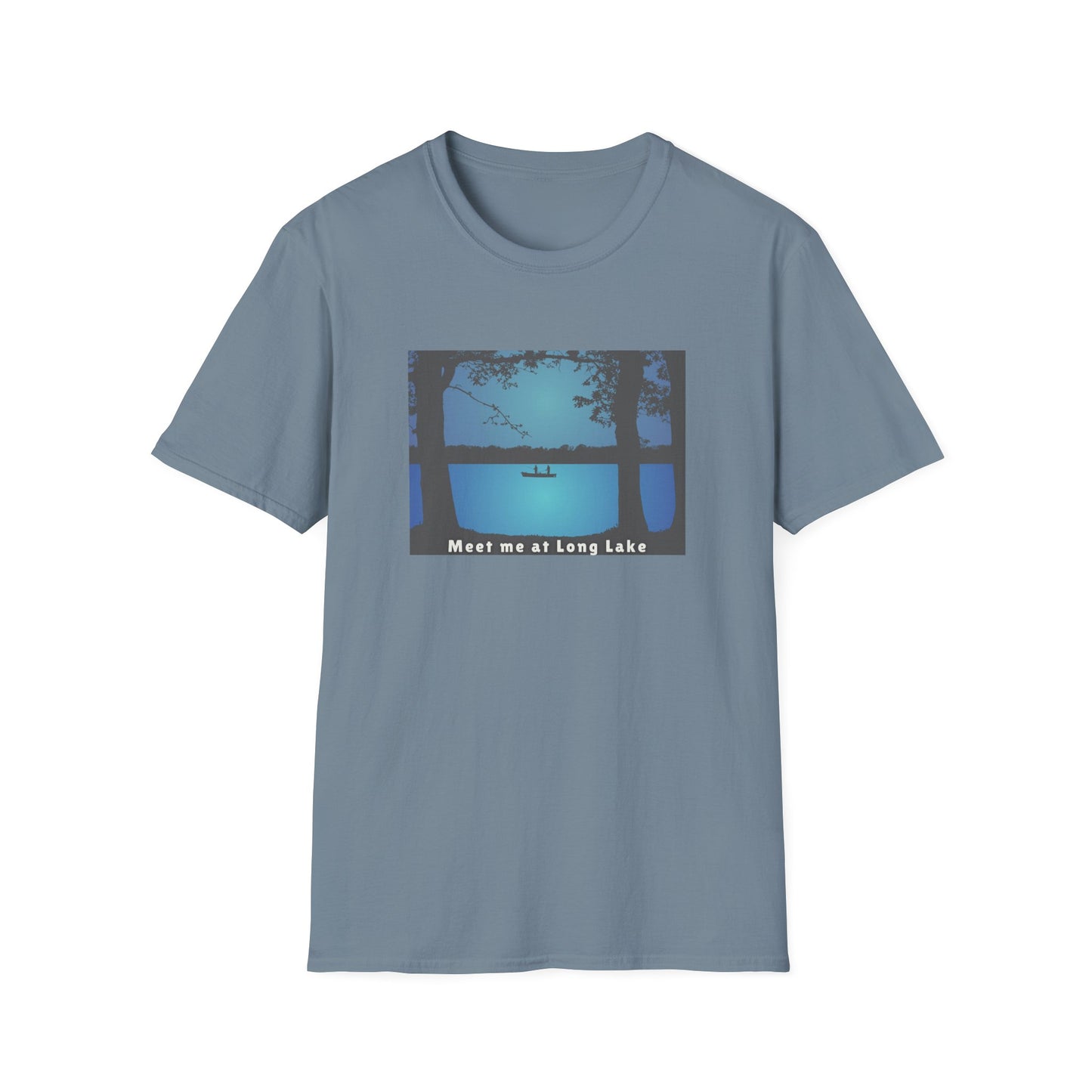 Meet Me At Long Lake - Fishing Scene - Unisex Softstyle T-Shirt - Casual Comfort for Every Occasion