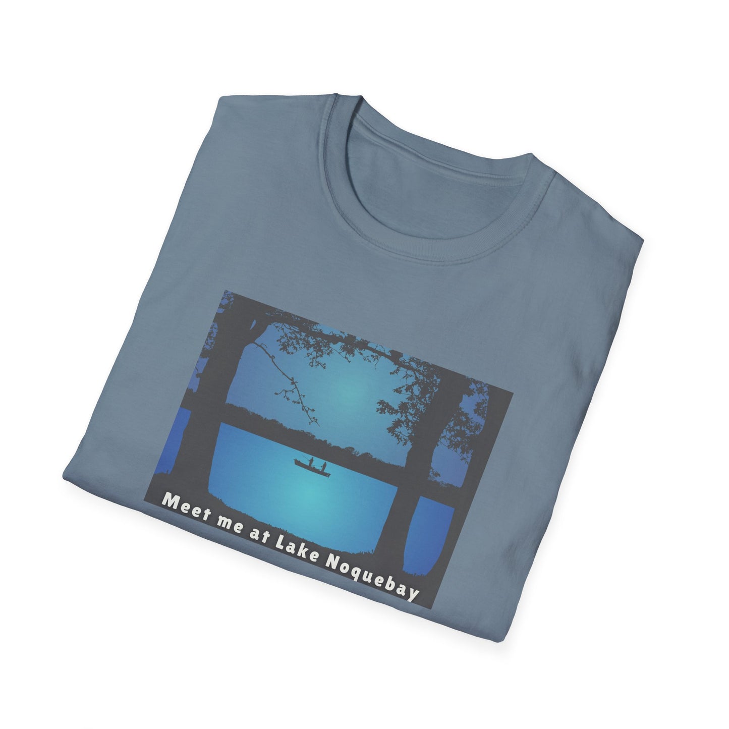 Meet Me At Lake Noquebay - Fishing Scene - Unisex Softstyle T-Shirt - Casual Comfort for Every Occasion