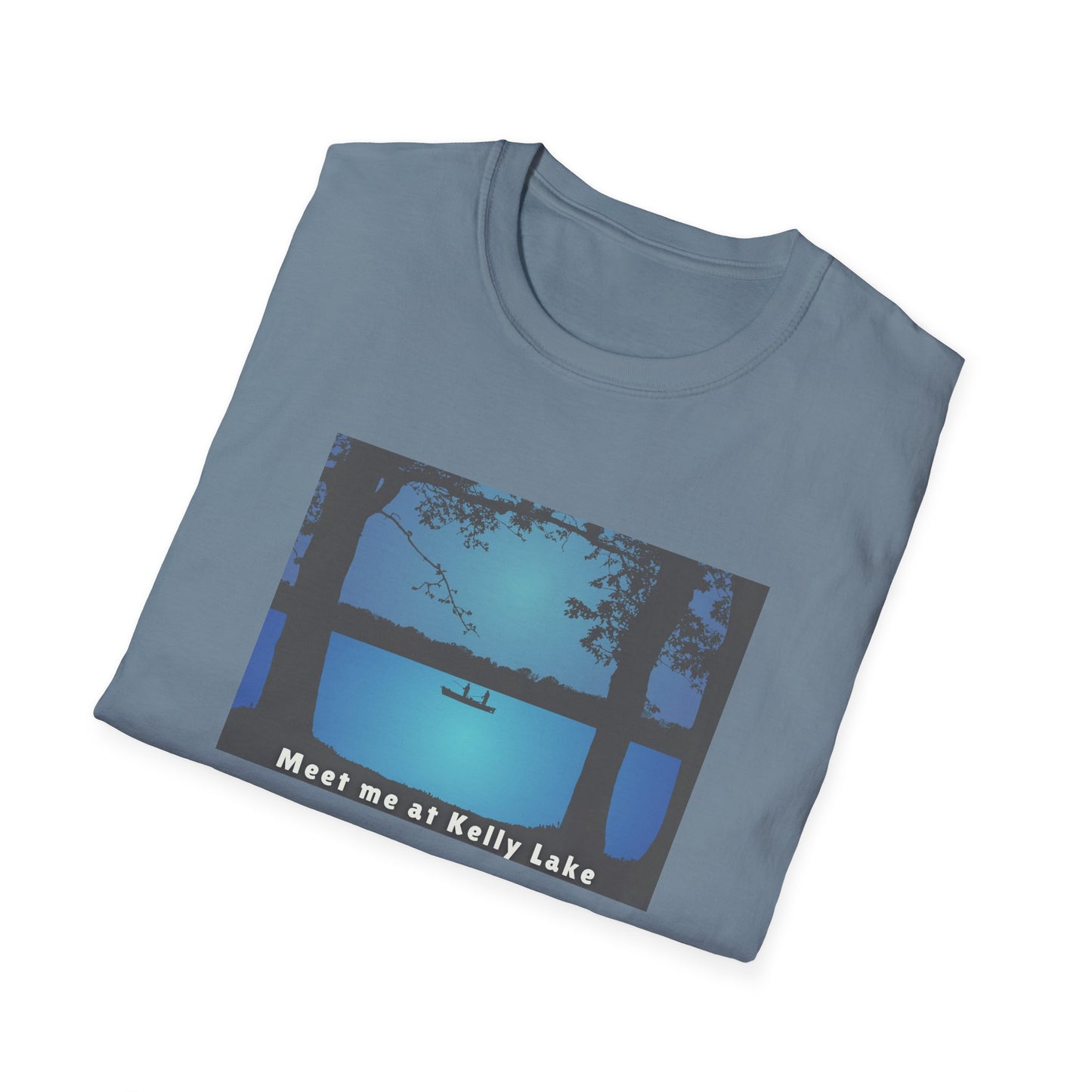 Meet Me At Kelly Lake - Fishing Scene - Unisex Softstyle T-Shirt - Casual Comfort for Every Occasion