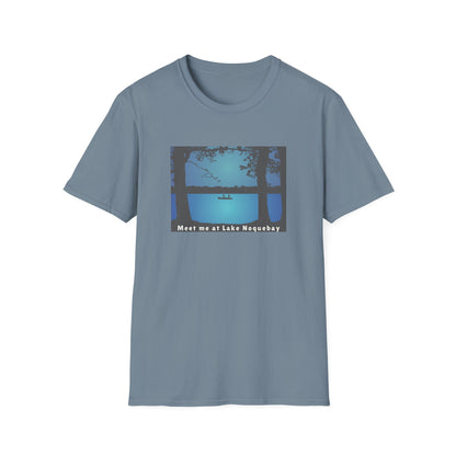 Meet Me At Lake Noquebay - Fishing Scene - Unisex Softstyle T-Shirt - Casual Comfort for Every Occasion