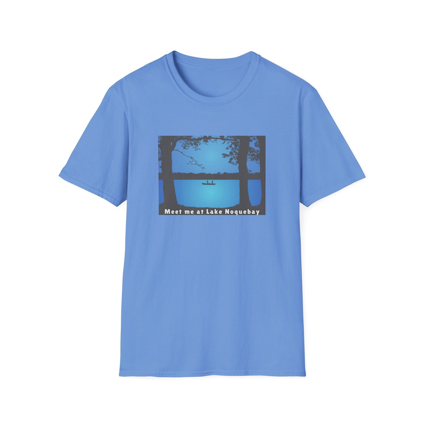 Meet Me At Lake Noquebay - Fishing Scene - Unisex Softstyle T-Shirt - Casual Comfort for Every Occasion