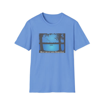 Meet Me At Lake Noquebay - Fishing Scene - Unisex Softstyle T-Shirt - Casual Comfort for Every Occasion
