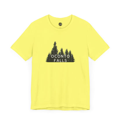 Oconto Falls Forest Graphic Unisex Tee - Nature Inspired Short Sleeve Shirt