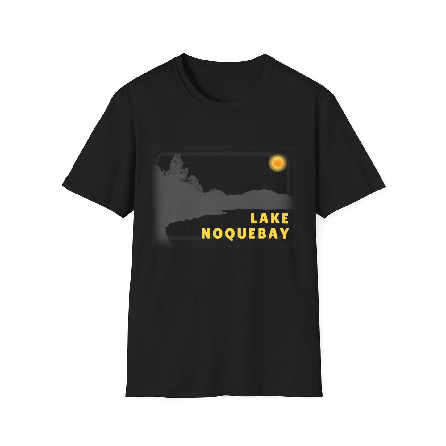 Lake Noquebay Sun Scene - Unisex Softstyle T-Shirt - Casual Comfort for Every Occasion
