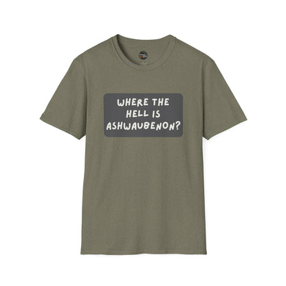 "Where the Hell is Ashwaubenon" Unisex Softstyle T-Shirt - Casual Comfort for Every Occasion