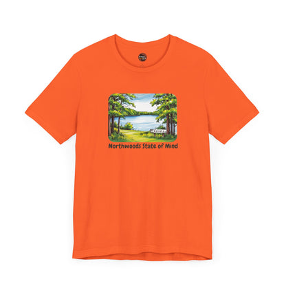 Crivitz Northwoods State of Mind Unisex Tee - Lake and Tree Design in Crivitz, Wisconsin