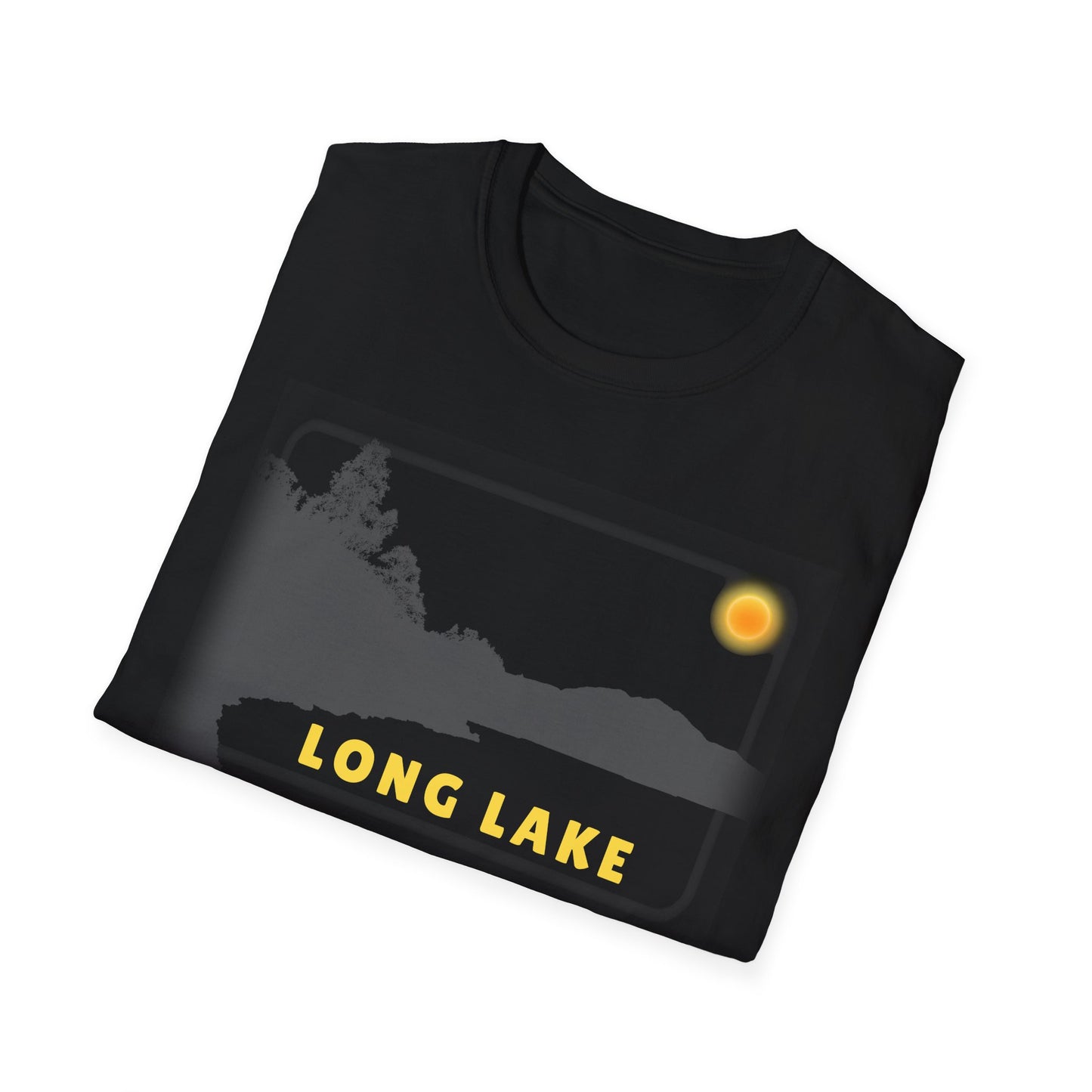 Long Lake Sun Scene - Unisex Softstyle T-Shirt - Casual Comfort for Every Occasion