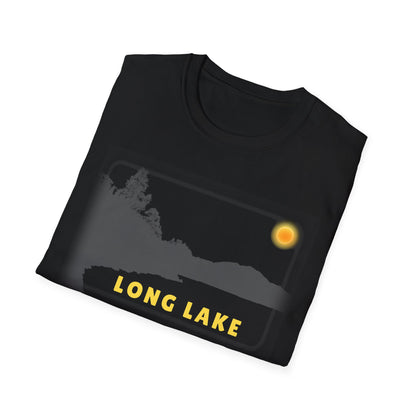Long Lake Sun Scene - Unisex Softstyle T-Shirt - Casual Comfort for Every Occasion