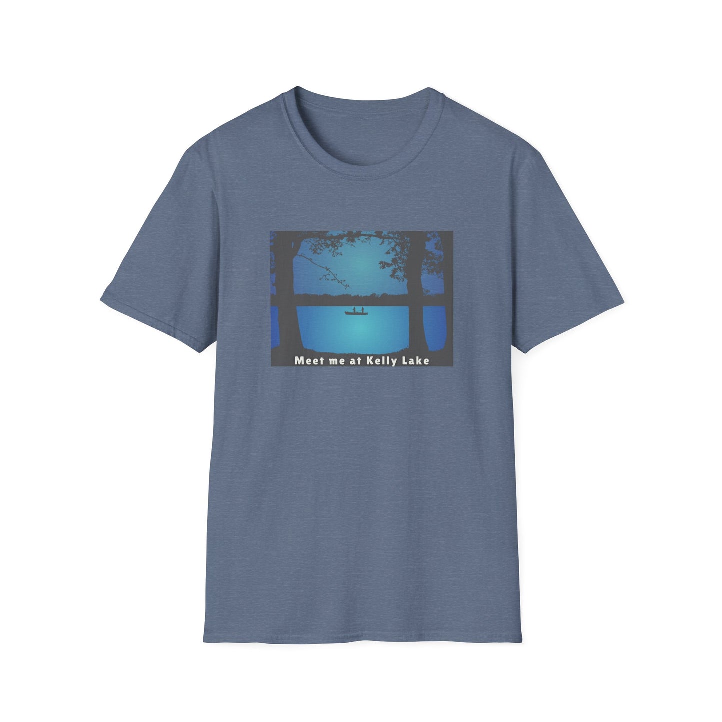Meet Me At Kelly Lake - Fishing Scene - Unisex Softstyle T-Shirt - Casual Comfort for Every Occasion