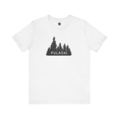 Pulaski Forest Graphic Unisex Tee - Nature Inspired Short Sleeve Shirt