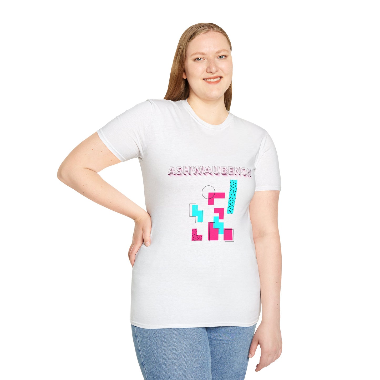 Ashwaubenon Retro 80s Unisex Softstyle T-Shirt - Casual Comfort for Every Occasion