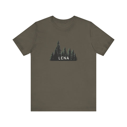 Lena Forest Graphic Unisex Tee - Nature Inspired Short Sleeve Shirt