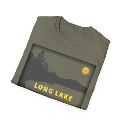 Long Lake Sun Scene - Unisex Softstyle T-Shirt - Casual Comfort for Every Occasion